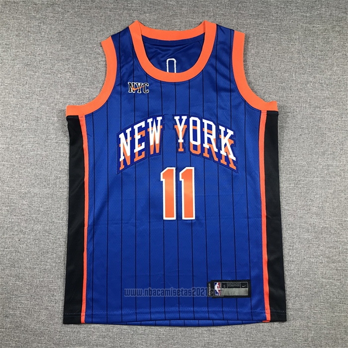 Camiseta Nino New York Knicks Jalen Brunson #11 Ciudad 2023-24 Azul